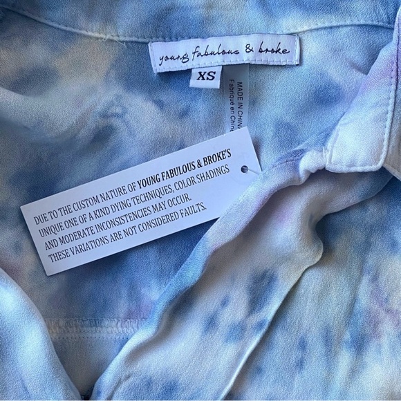 Young Fabulous & Broke Tops - NWT YF&B Soho Tie Dye Blouse